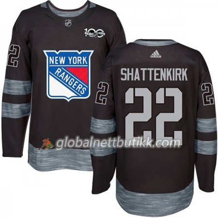 New York Rangers Hockeydrakt Kevin Shattenkirk 22 1917-2017 100th Anniversary Svart Adidas Authentic - Herre